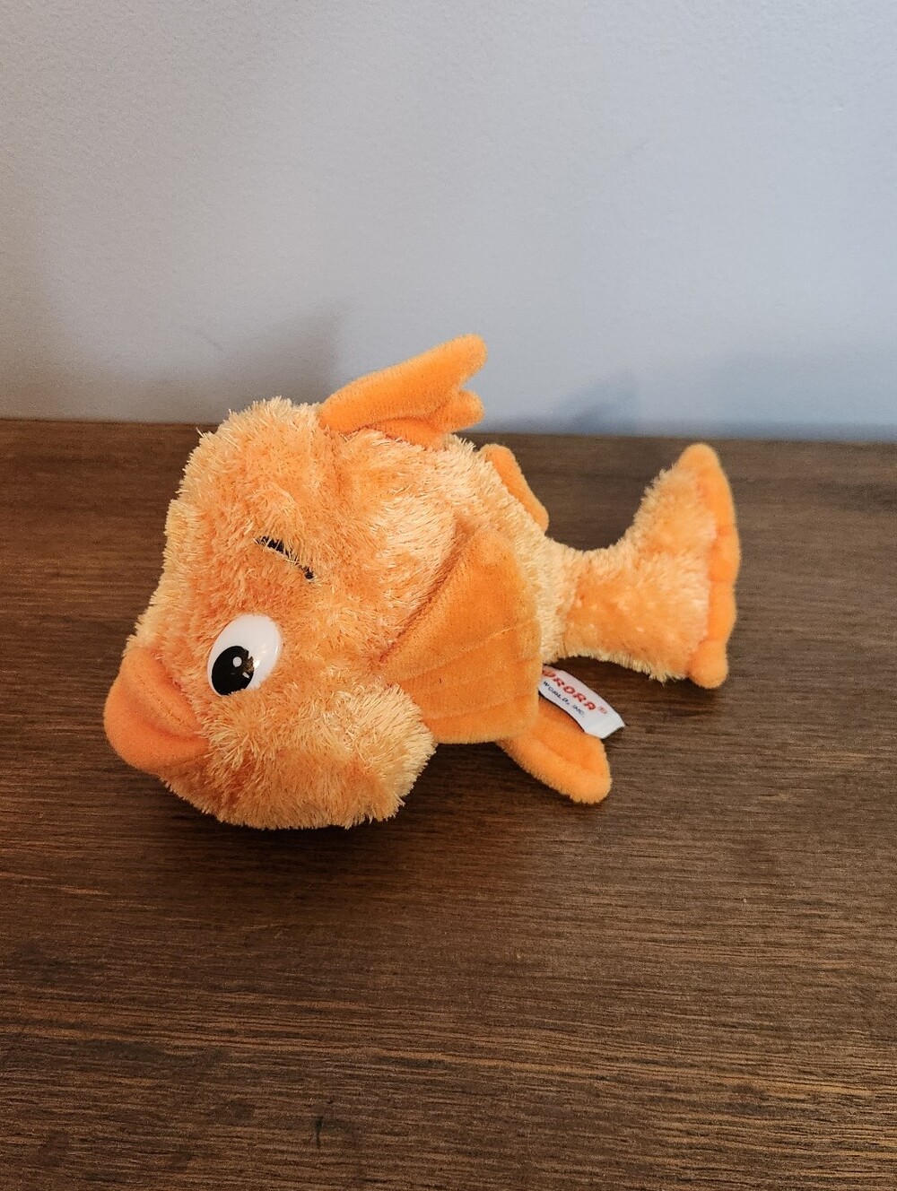 Aurora Plush Goldfish Beanbag 7in Orange Stuffed Animal